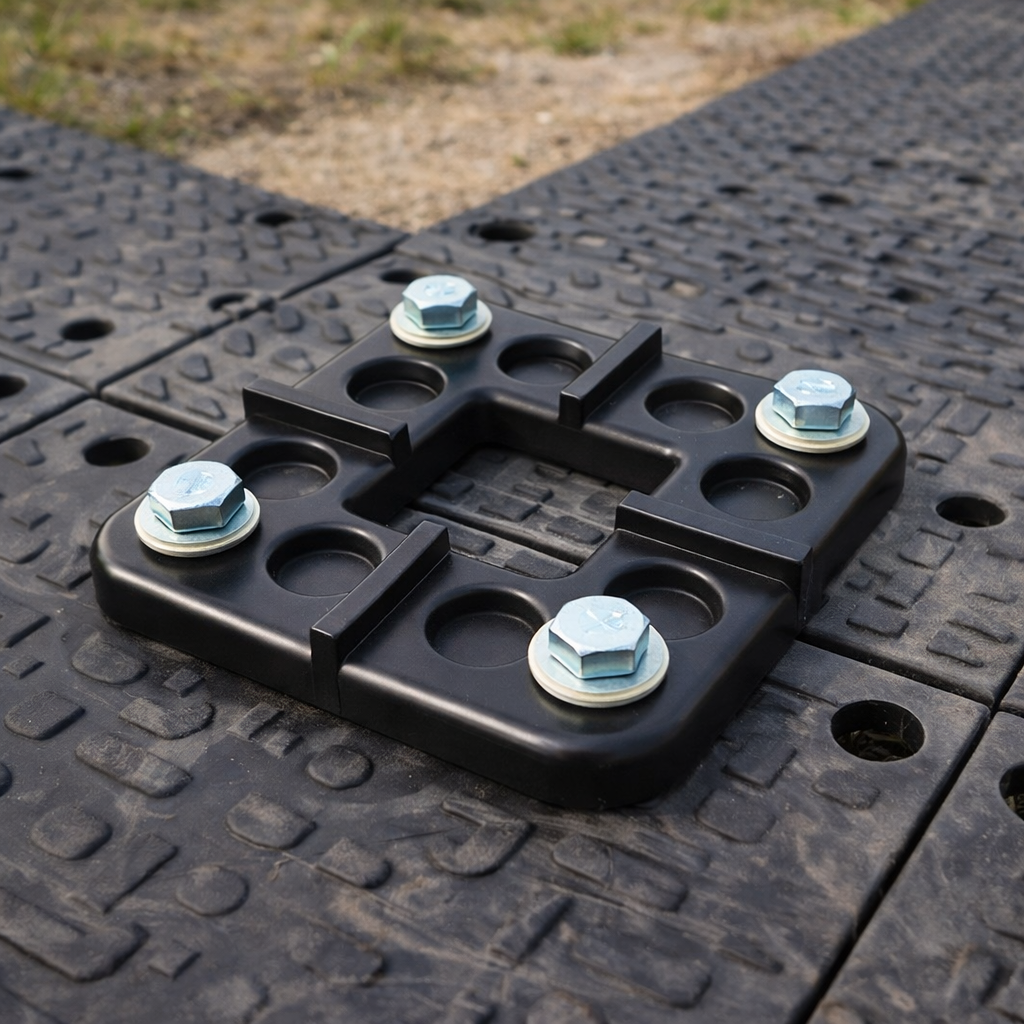 4 Way Urethane Connectors – 180mm x 180mm – Industrial Grade – Mat Connection