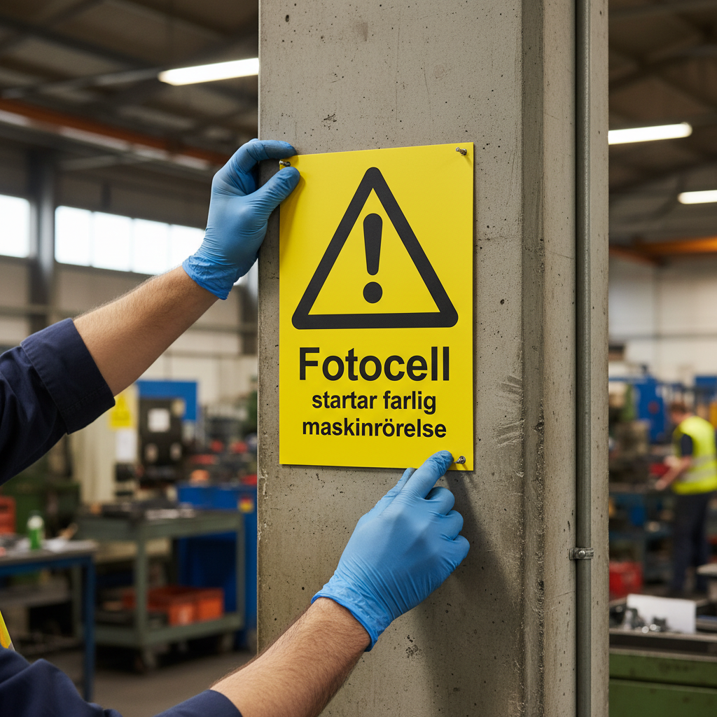 Premium Warning Sign for Hazardous Machinery with Multiple Mounting Options and Sizes for Workplace Safety