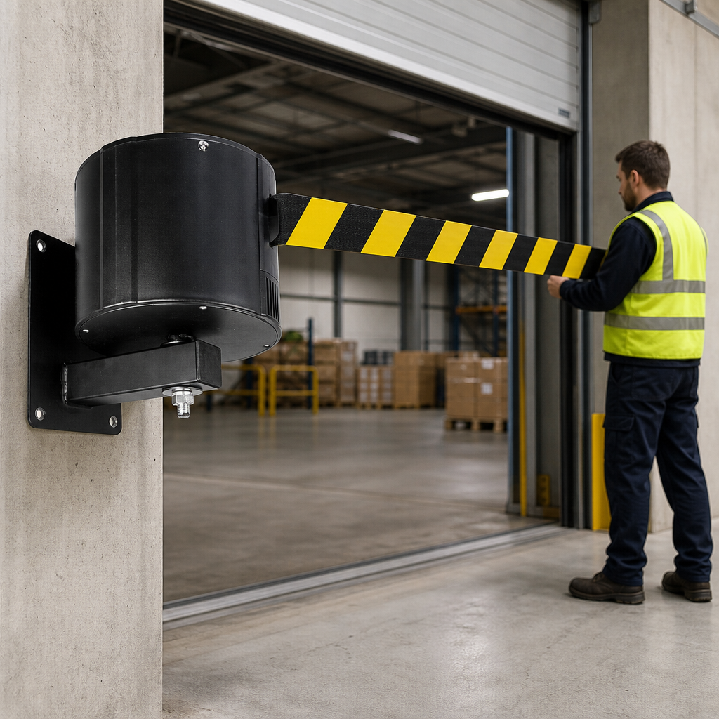 Heavy Duty Aluminium Retractable Belt Barrier 23m for Large Areas