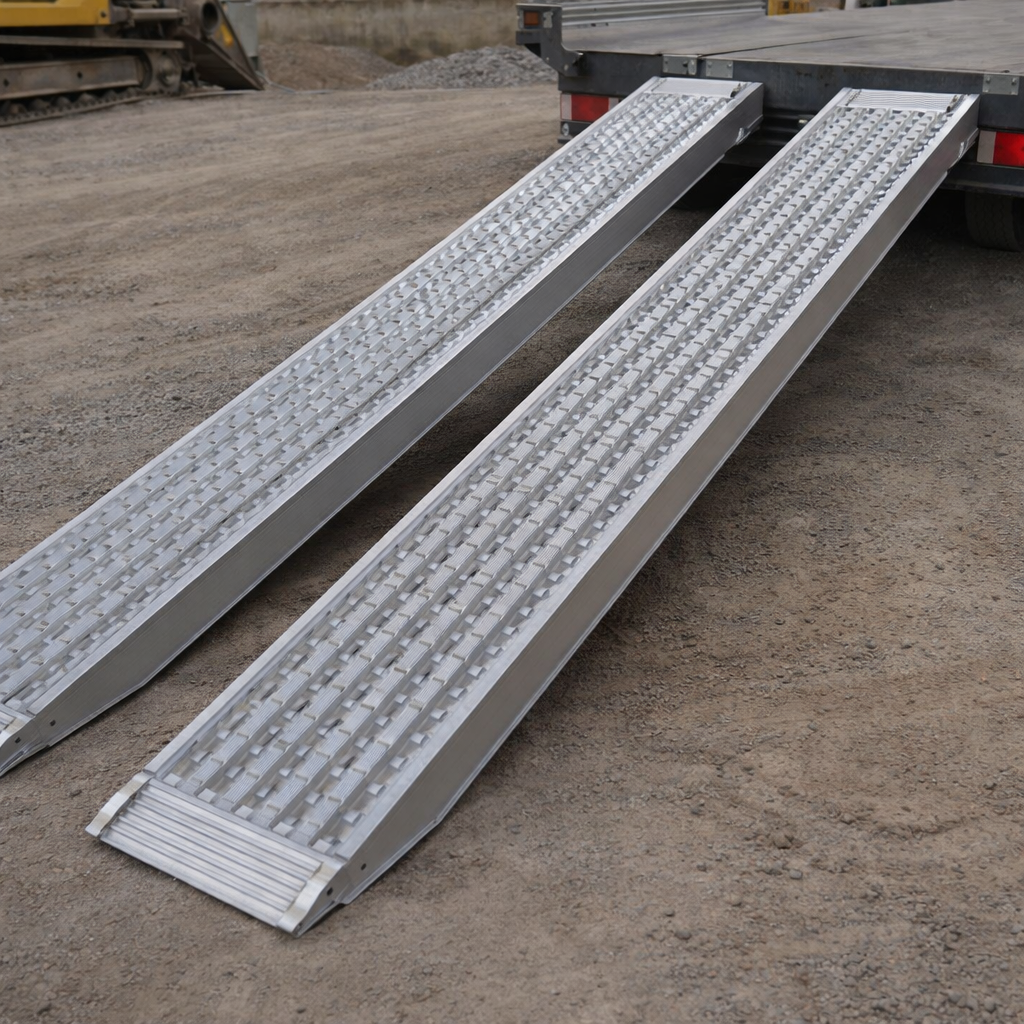 Heavy Duty Loading Ramps – 4500mm x 450mm – 10,500kg Capacity – Steel Tracks