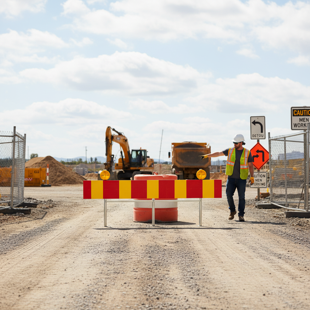 Premium Heavy Duty Sign Stand with Mounting Bracket for Traffic Buffer - High-Quality Professional Grade for Industrial and Commercial Applications