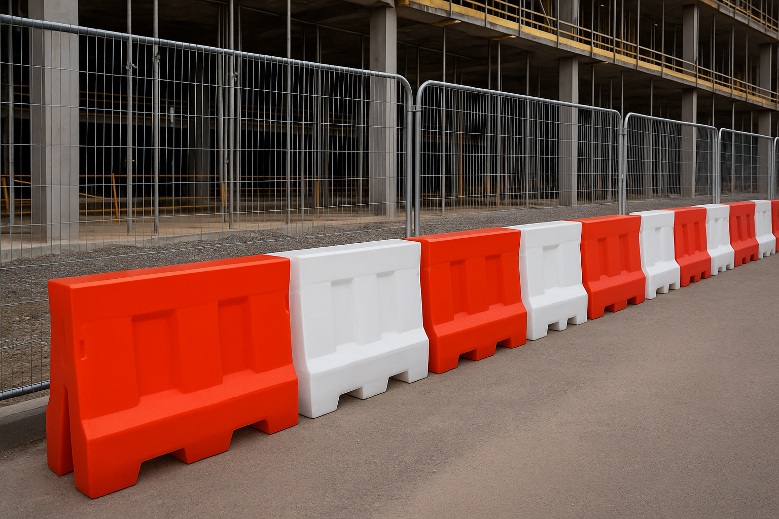 2m Euro Water-Filled Safety Barrier – Heavy-Duty Ballasted Traffic 3