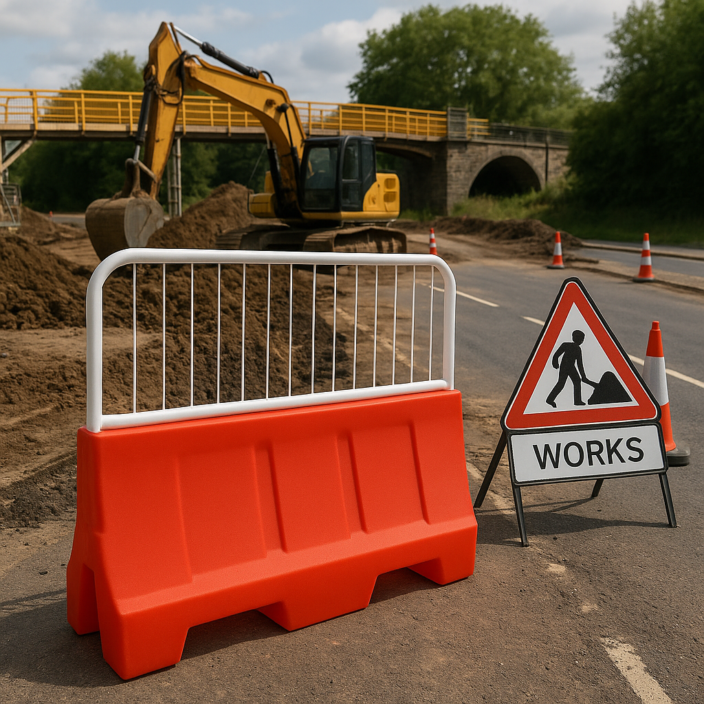 2m Euro Water-Filled Safety Barrier – Heavy-Duty Ballasted Traffic 4