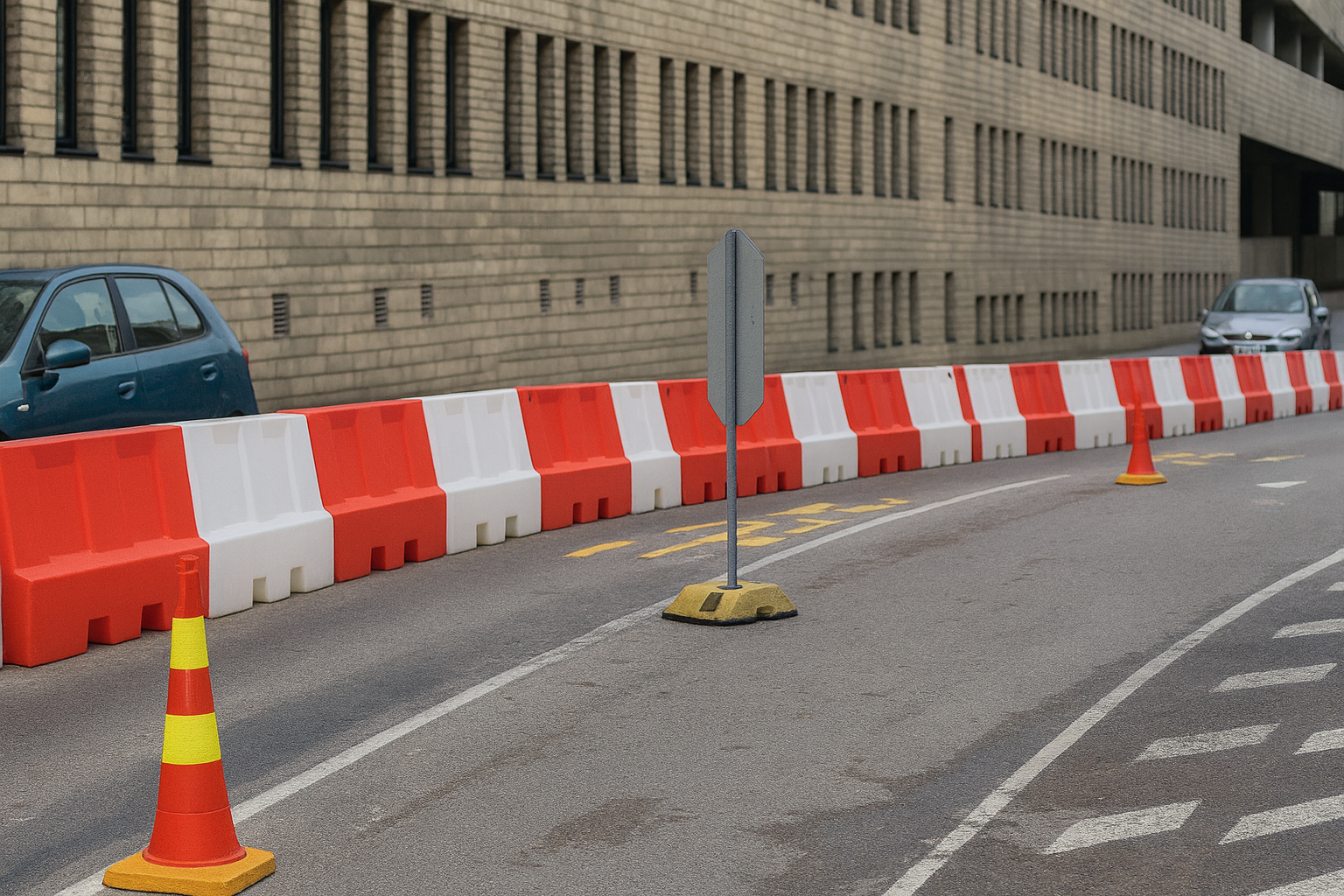 2m Euro Water-Filled Safety Barrier – Heavy-Duty Ballasted Traffic 5