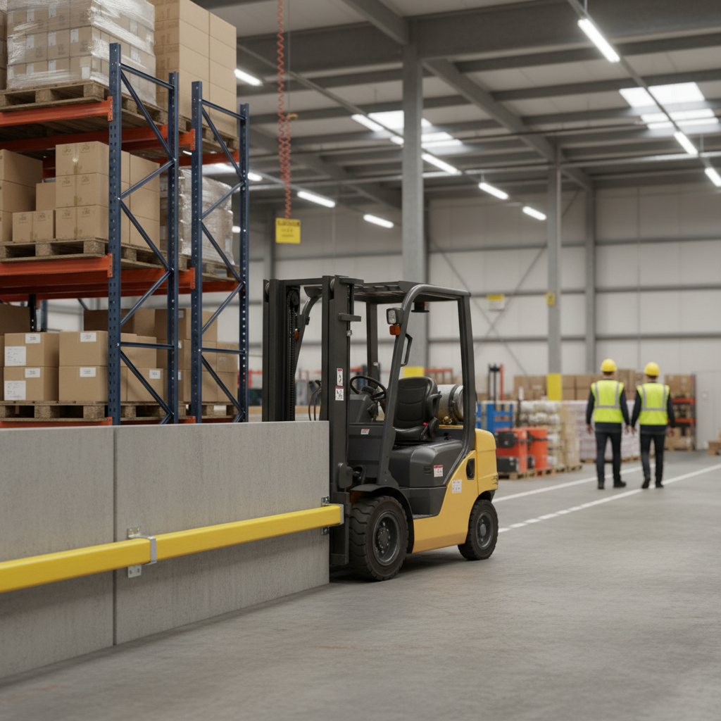 Premium Heavy Duty Impact Guard Rail System with Modular Design for Indoor and Outdoor Safety - side view | Barriers Co