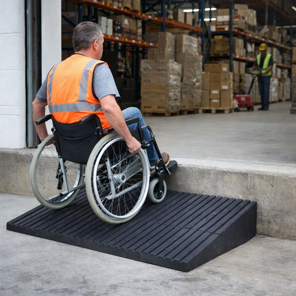 Rubber Threshold Ramps – 114mm to 203mm High – Heavy Duty – Wheelchair Access