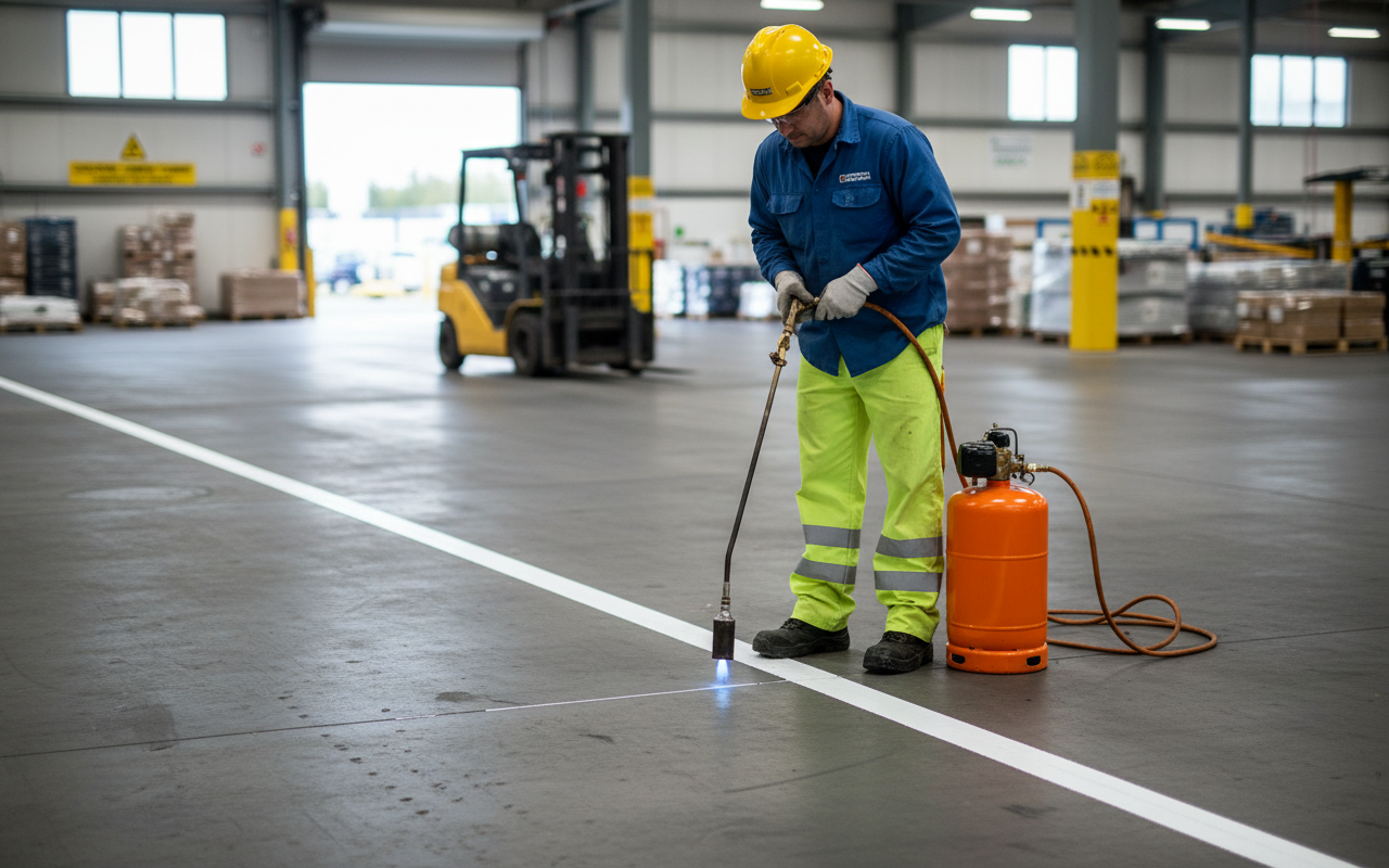 Professional Heavy Duty Propane Torch for Thermoplastic Activation with Ergonomic Handle and High Thermal Output
