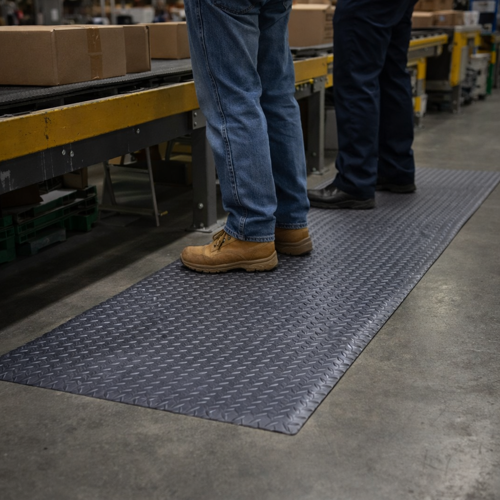 Ergonomic Anti-Fatigue Mat – Grey – 14mm Thick – Industrial Use