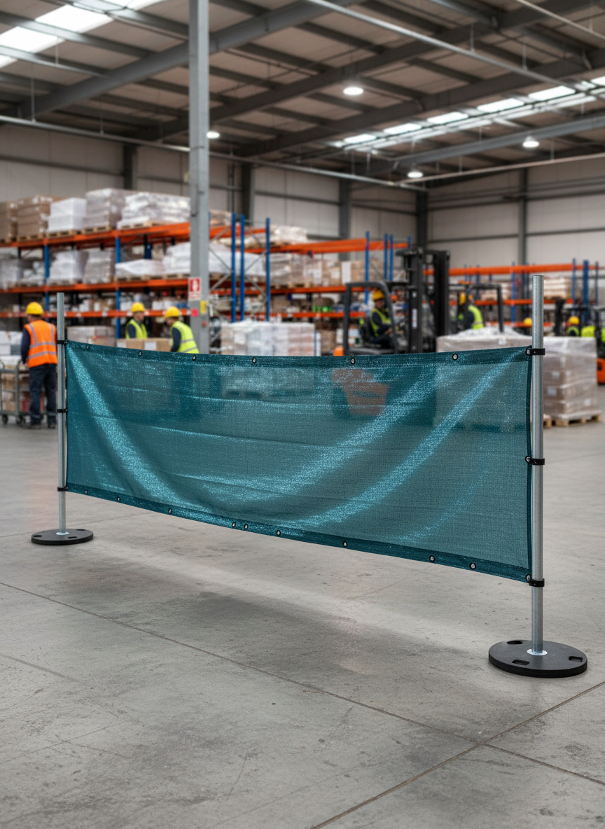 Premium Mobile Fence Net 3.50 × 2.00 m - Wind Permeable with Cable Straps for Secure Installation