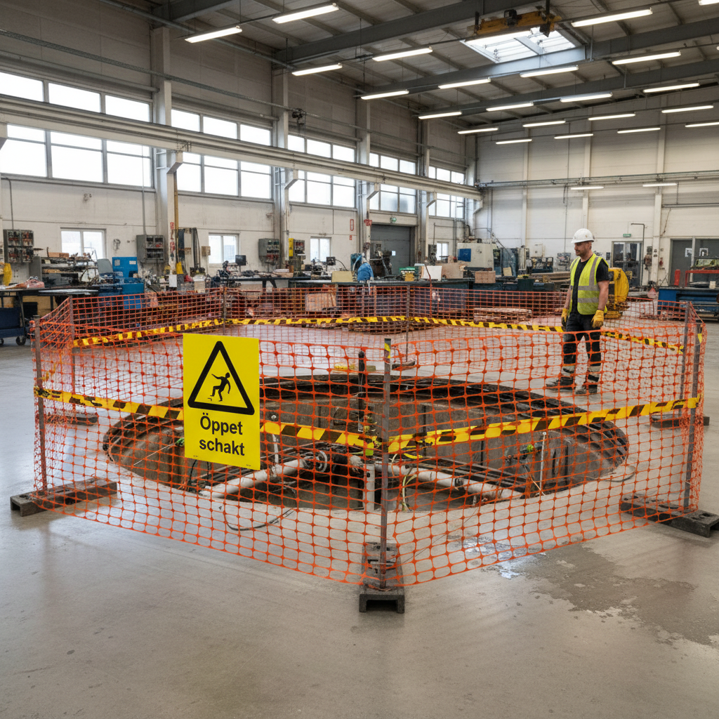 Premium Warning Sign for Open Excavation - Durable Materials, Multiple Mounting Options, and High Visibility