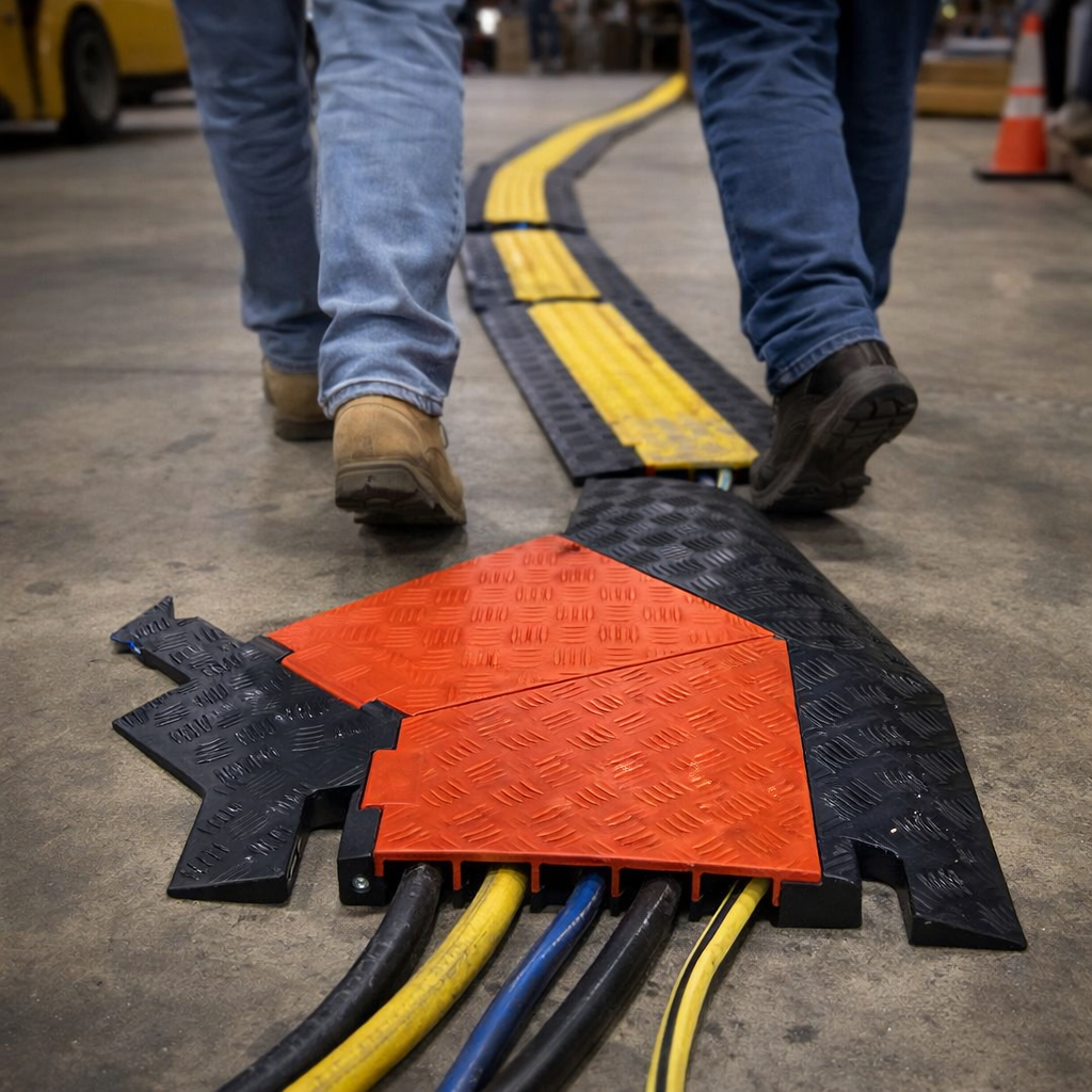 Cable Protector – 5 Channel – 45 Degree Corner – Industrial Use