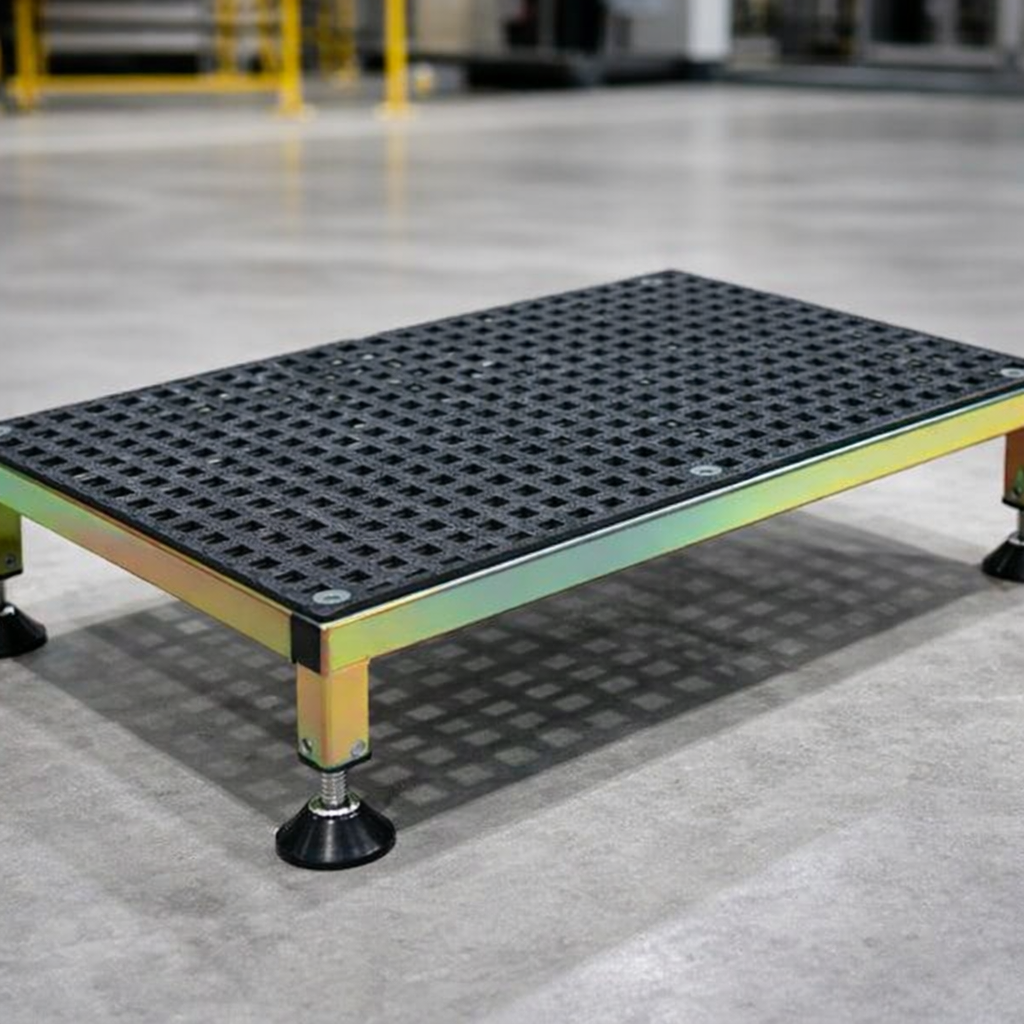 Adjustable Safety Step Stool – White – 300kg Capacity – Indoor & Outdoor