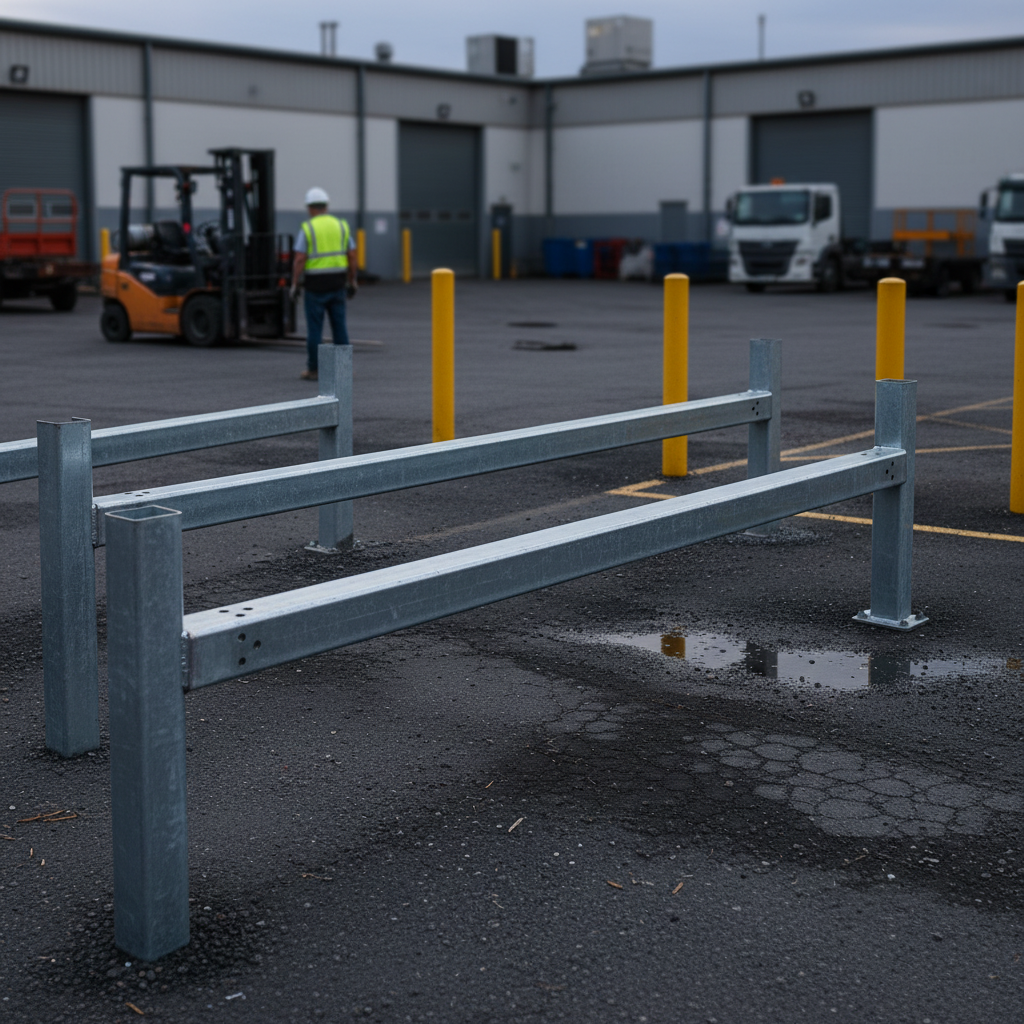 Premium 2.4m Open Box Beam Barrier Rail - Galvanised Steel with Impact Resistance for Industrial and... | Barriers Co