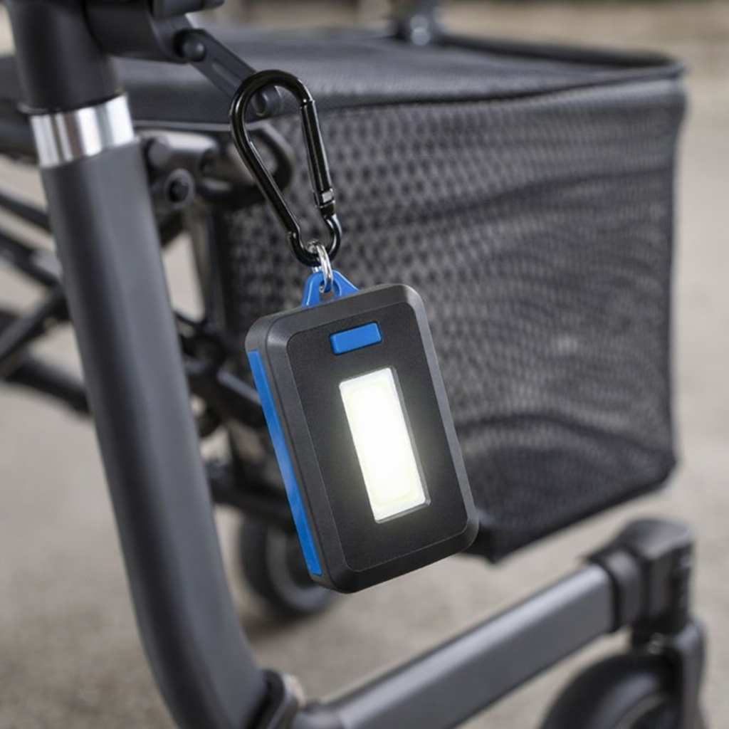 Rollator LED Light – White – Easy Attach – Improved Visibility