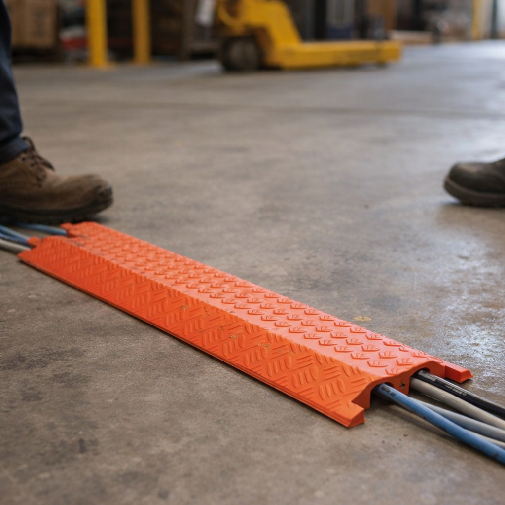 Drop-Over Cable Protector – 1.5 Inch – Orange – Pedestrian & Lightweight Vehicle Use