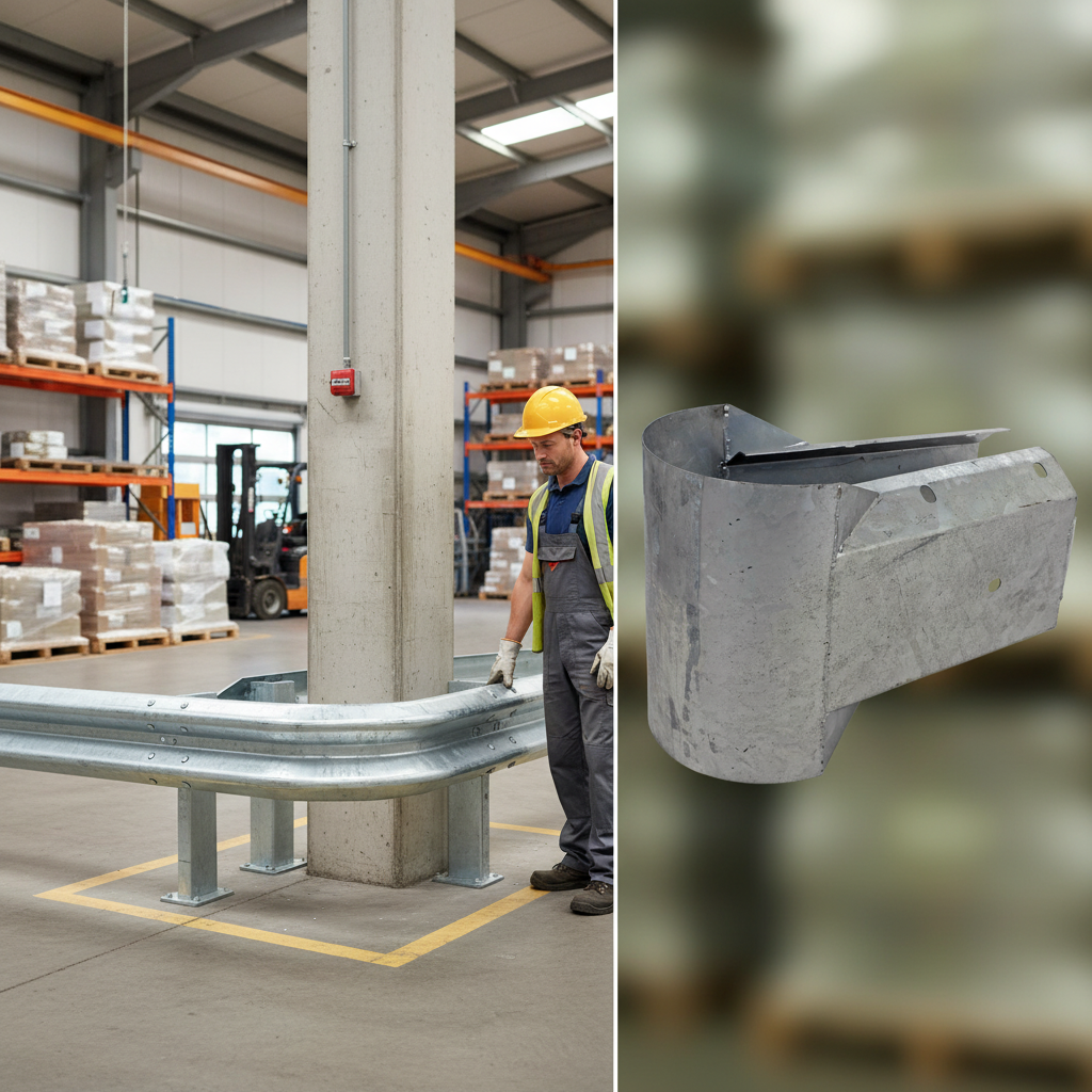 Premium Heavy Duty Bullnose Return End Cap for Armco Barriers - Galvanised Steel Construction for Parking Applications | Barr