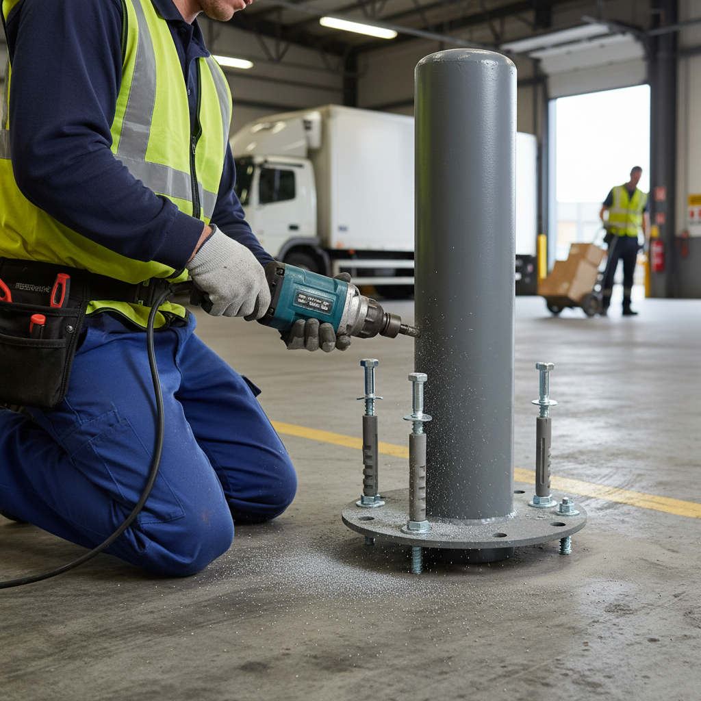 Premium Fixing Kit for Bollard Installation - Includes Coach Screws and Plugs (4-Pack) for Secure Mounting