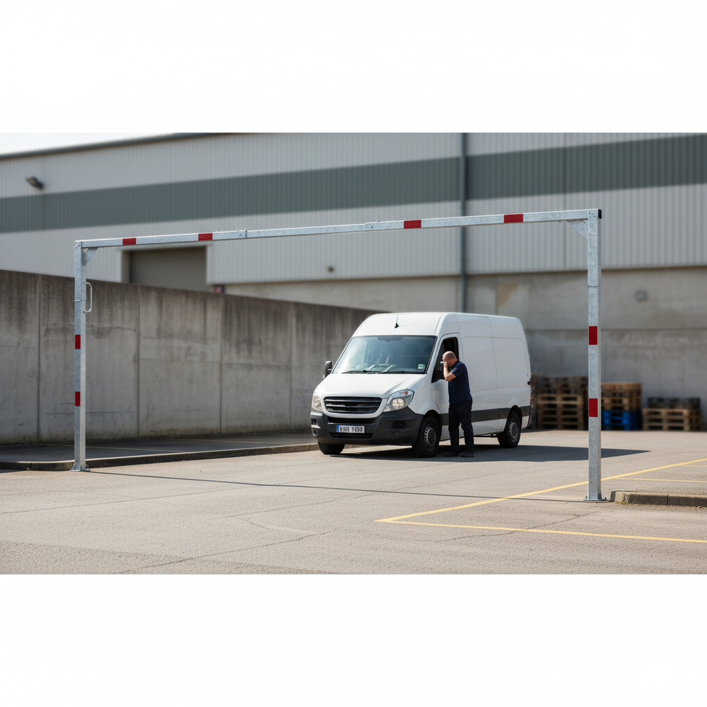 Premium Economy Swivel Height Restrictor Barrier - Cost-Effective Oversized Vehicle Access Denial Solution... | Barriers Co