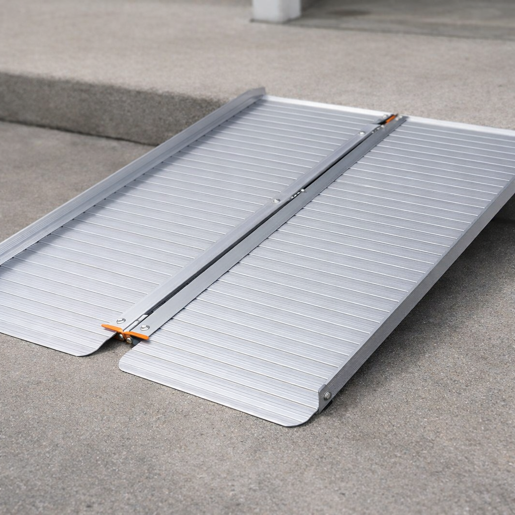 Folding Wheelchair Ramp – 5ft – Aluminium – Mobility Aid