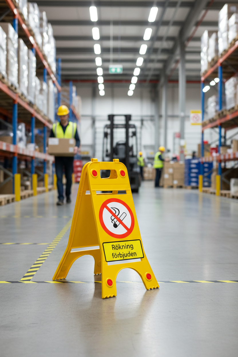 Premium Floor Standing Sign – No Smoking Warning for Safety and Health Protection