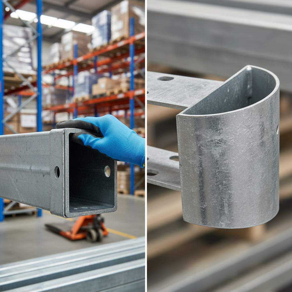 Premium Rounded End Cap for Open Box Beam - Galvanised Steel, High Durability and Safety Features for... | Barriers Co