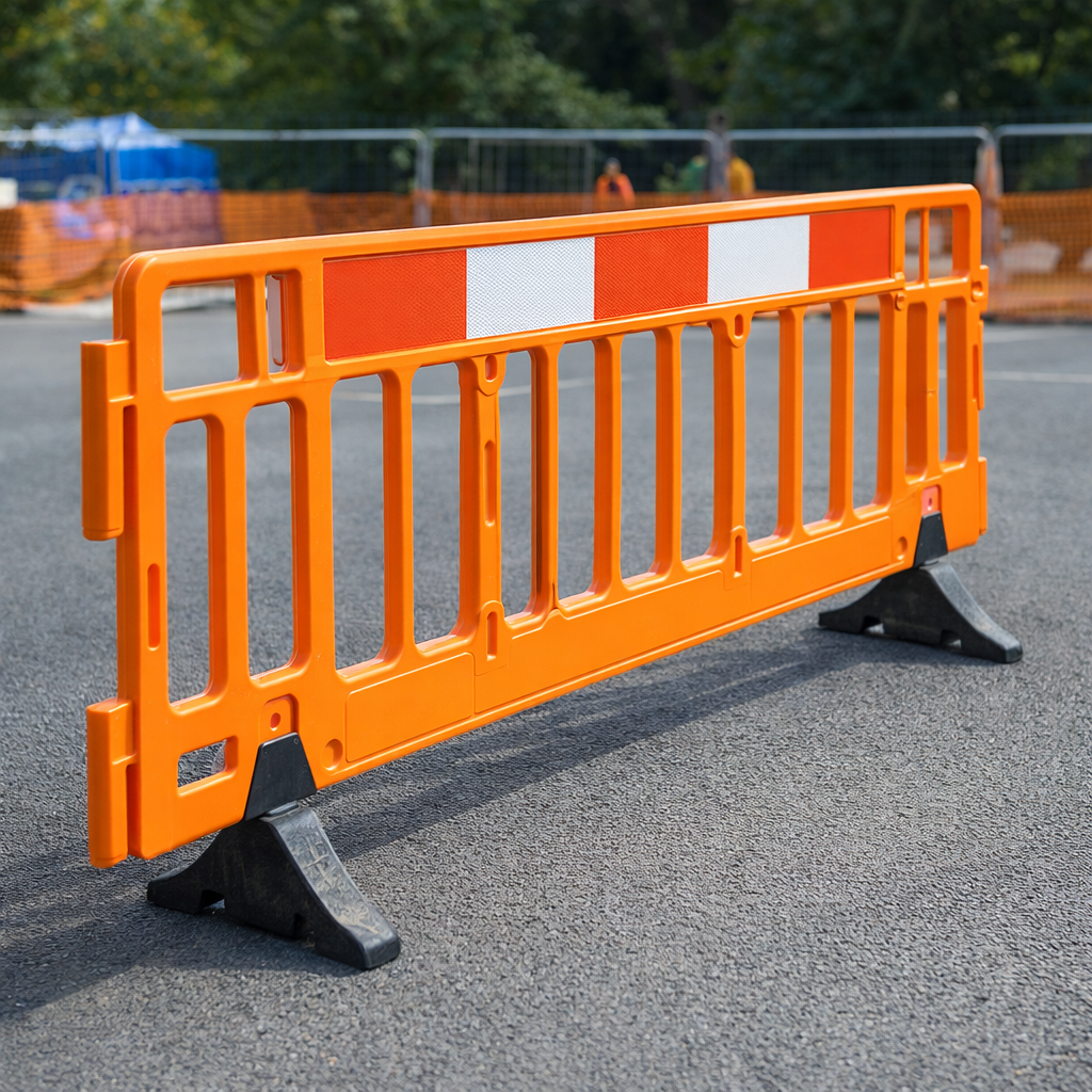Fence Barrier – 2m Orange – High Density Polythene – Event & Construction