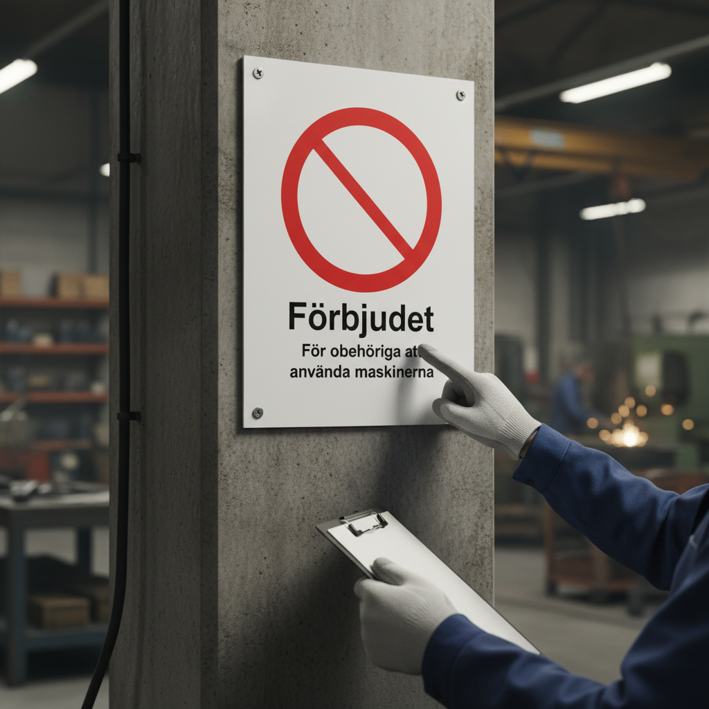 Professional Prohibition Sign for Machine Usage - Multiple Materials and Sizes for Clear Safety Messaging