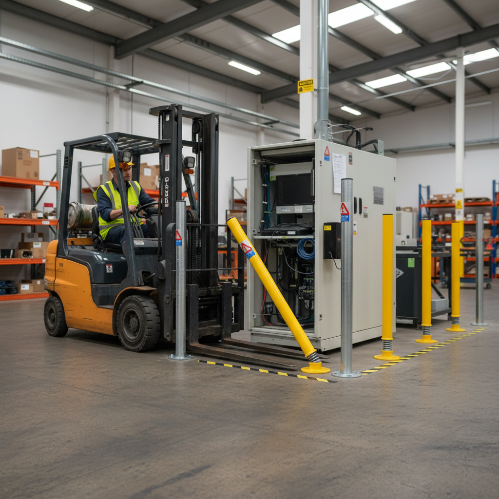 Premium Spring-Loaded Boundary Post 750mm x 48mm for Parking Delineation with Reflective Band and Flexible Design