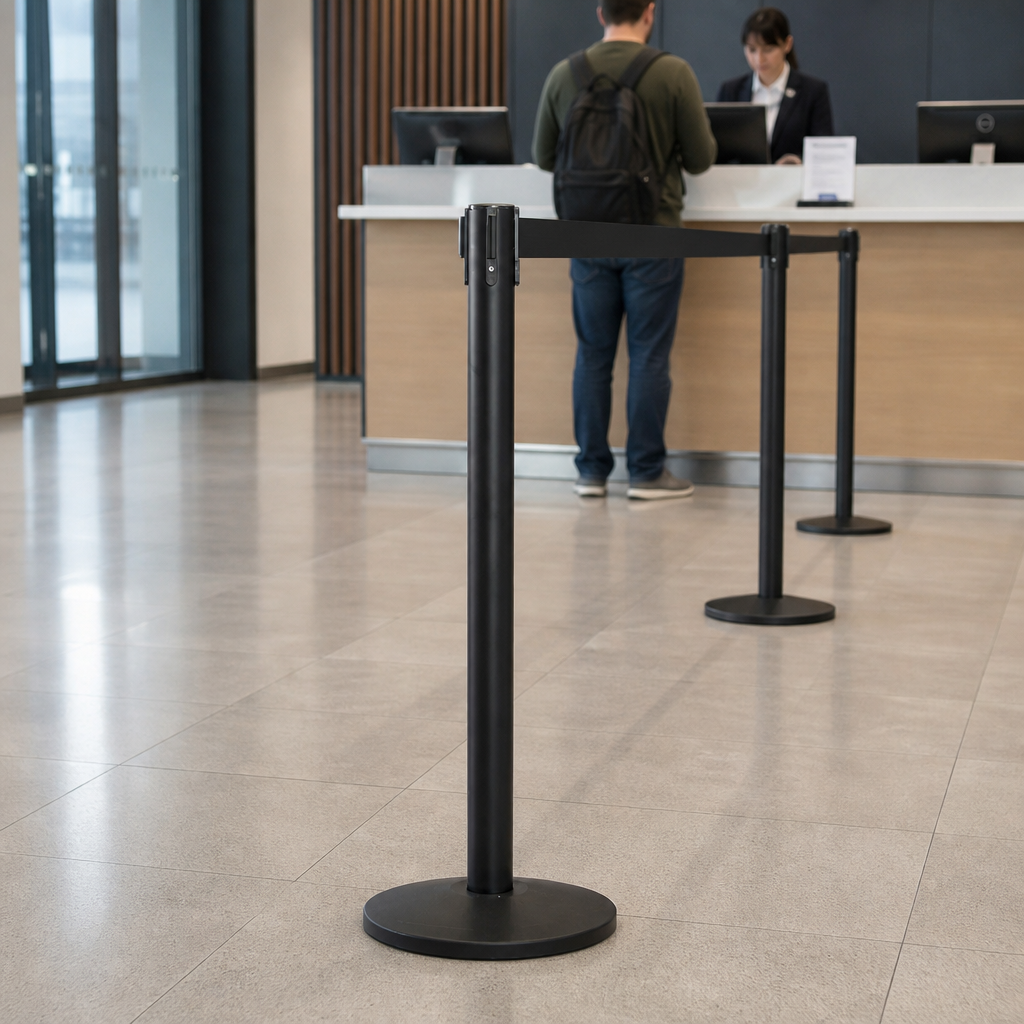 QueueMaster Belt Barrier System 3.4m for Indoor Queue Control