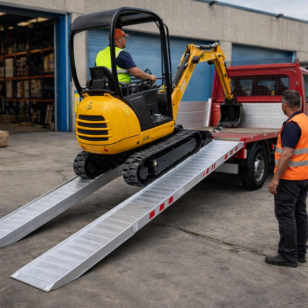 Aluminium Loading Ramp – 3500x400mm – 3000kg Capacity – Plant & Mini Digger