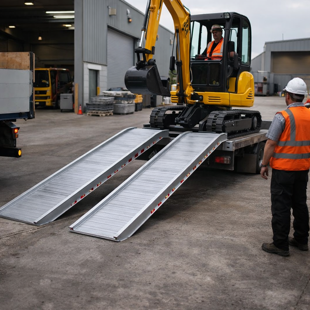 Aluminium Loading Ramps – Extra Wide – 3325kg – Plant & Digger Use