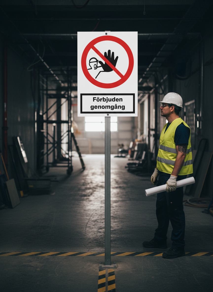 Professional Prohibition Sign - Multiple Materials and Sizes for Clear Safety Marking in Workplaces and Public Environments