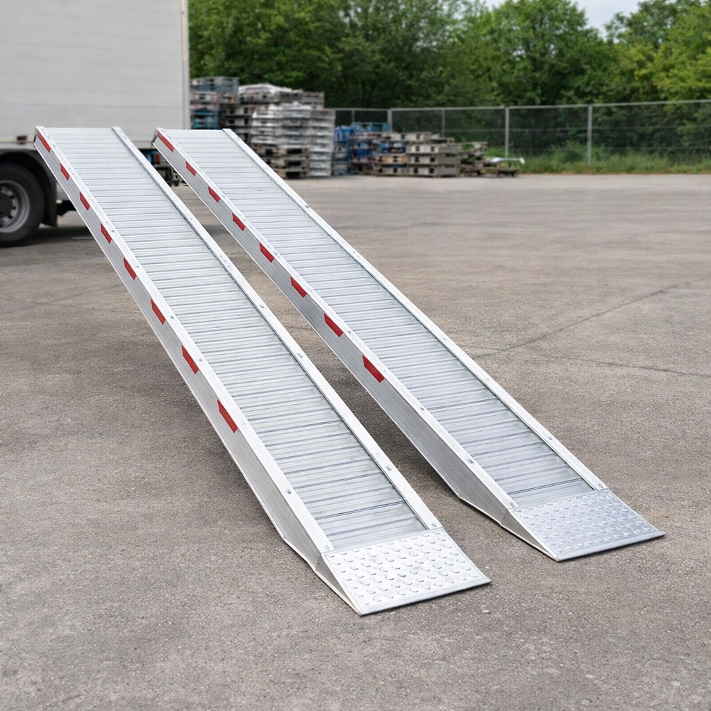 Aluminium Loading Ramps – 4500mm x 400mm – 4120kg Capacity – Plant Use