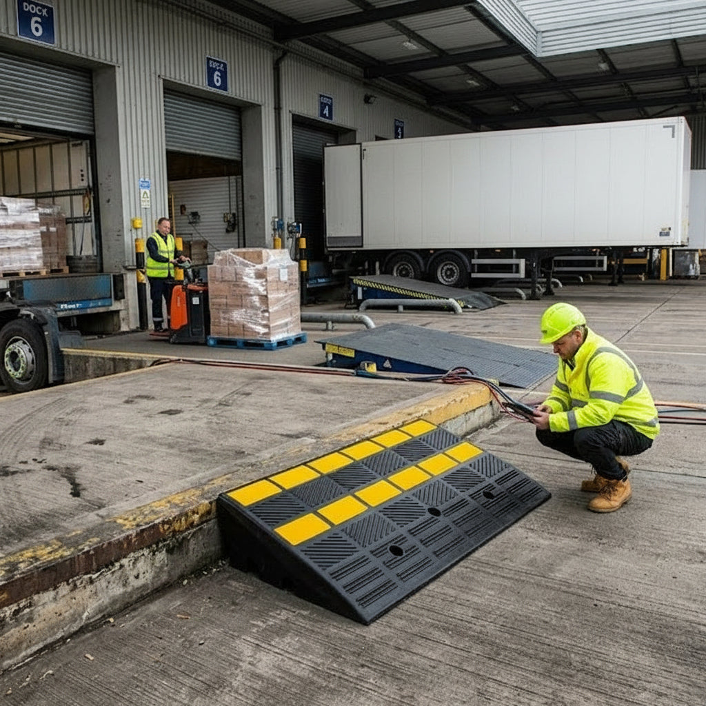 Heavy Duty Rubber Kerb Ramp – 40 Tonne Load Capacity | HGV, Car & Wheelchair Access Ramp