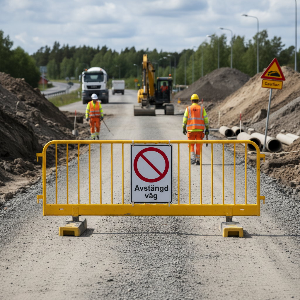 Premium Safety Sign - Work in Progress - Road Closed - Various Materials & Sizes for Clear Visibility and Professional Marking