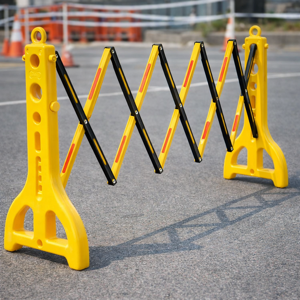 Expandable Safety Barrier – Black & Yellow – Water Filled – Outdoor Use