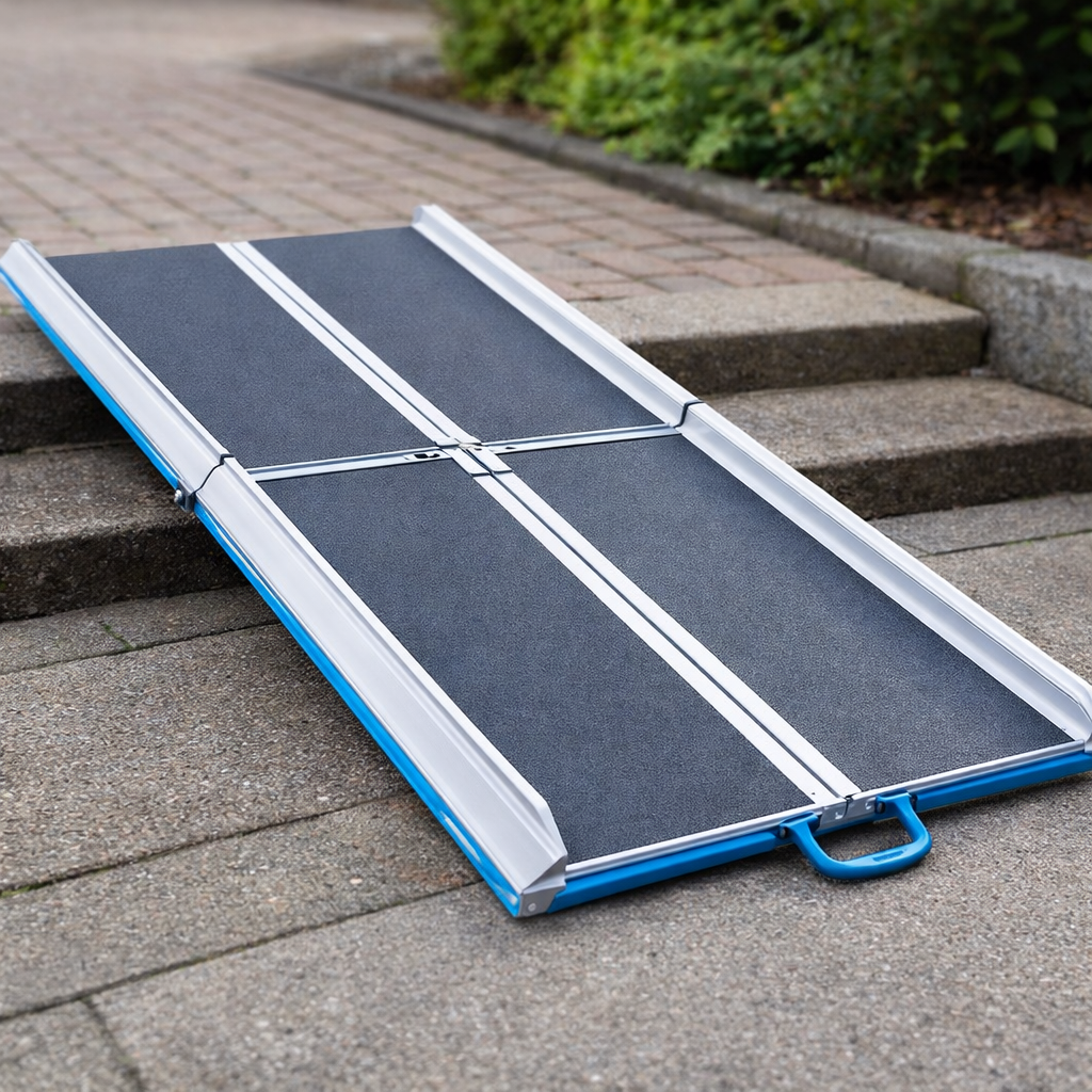 Folding Wheelchair Ramp – 2ft-8ft – 450kg Capacity – Commercial & Domestic