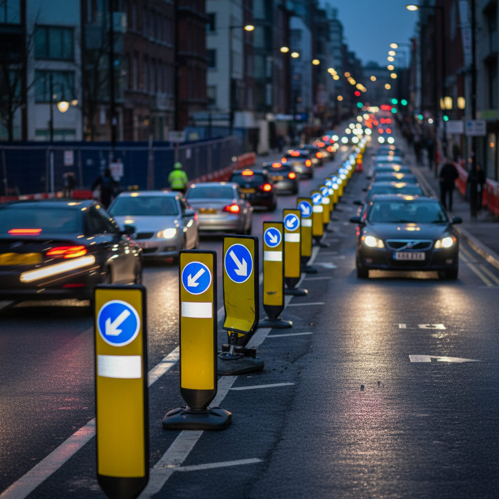 Premium Self-Righting Reflective Traffic Bollard for Enhanced Safety and Visibility