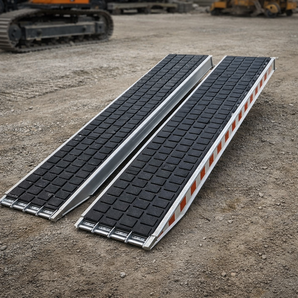 Steel Track Ramps – 3500mm x 720mm – Rubber Coated – Industrial Use