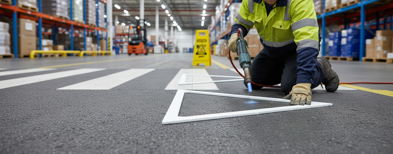 Premium Thermoplastic Yield Lines for Traffic Calming and Control - High Durability and Easy Application