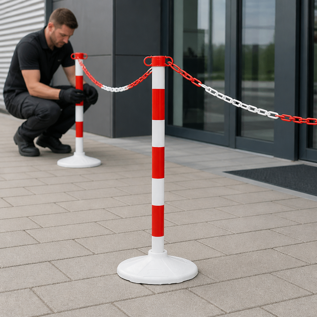 Post & Chain Support Post for Crowd Control (Base Optional)