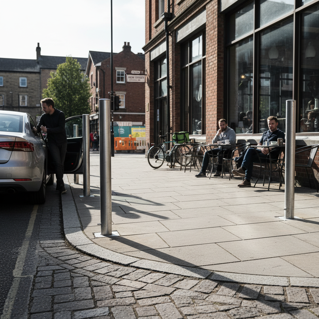 Premium Heavy Duty Galvanised Bollard 900mm for Security and Traffic Control with Multiple Installation Options