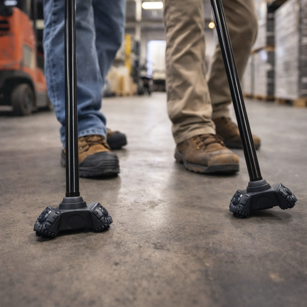 Walking Stick Replacement Tips – White – Comfort – Mobility Aid