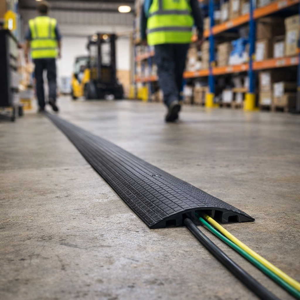 Cable Cover – 20mm – Black – Industrial Grade – Cable Protection