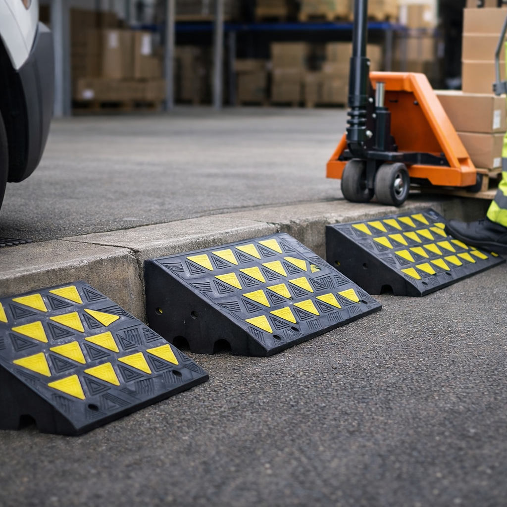 Rubber Kerb Ramp – 100mm, 150mm & 200mm – Heavy Duty – Outdoor Use