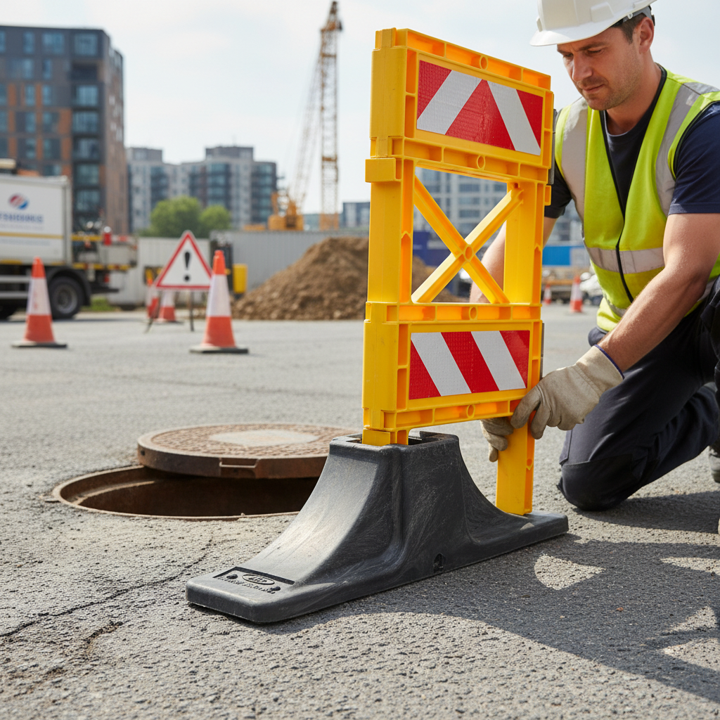 Premium Foot for Manhole Barrier - Anti-Trip Stability Add-On for Enhanced Safety and Support | Barriers Co