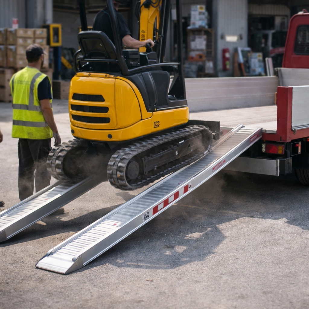 Aluminium Loading Ramps – 4000mm x 300mm – 800kg Capacity – Vehicle & Machinery