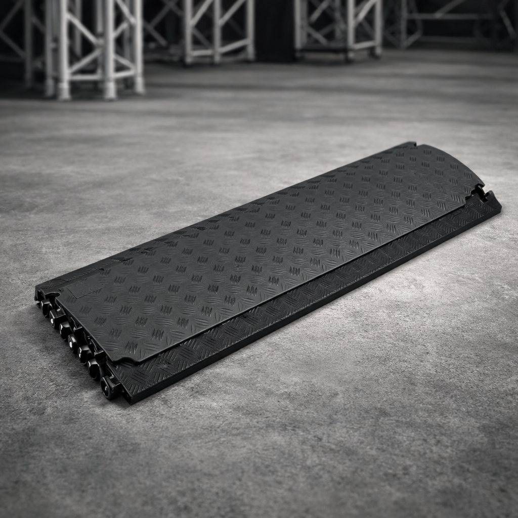 Cable Protector – Black – 6 Channels, 2000kg Capacity – Indoor/Outdoor