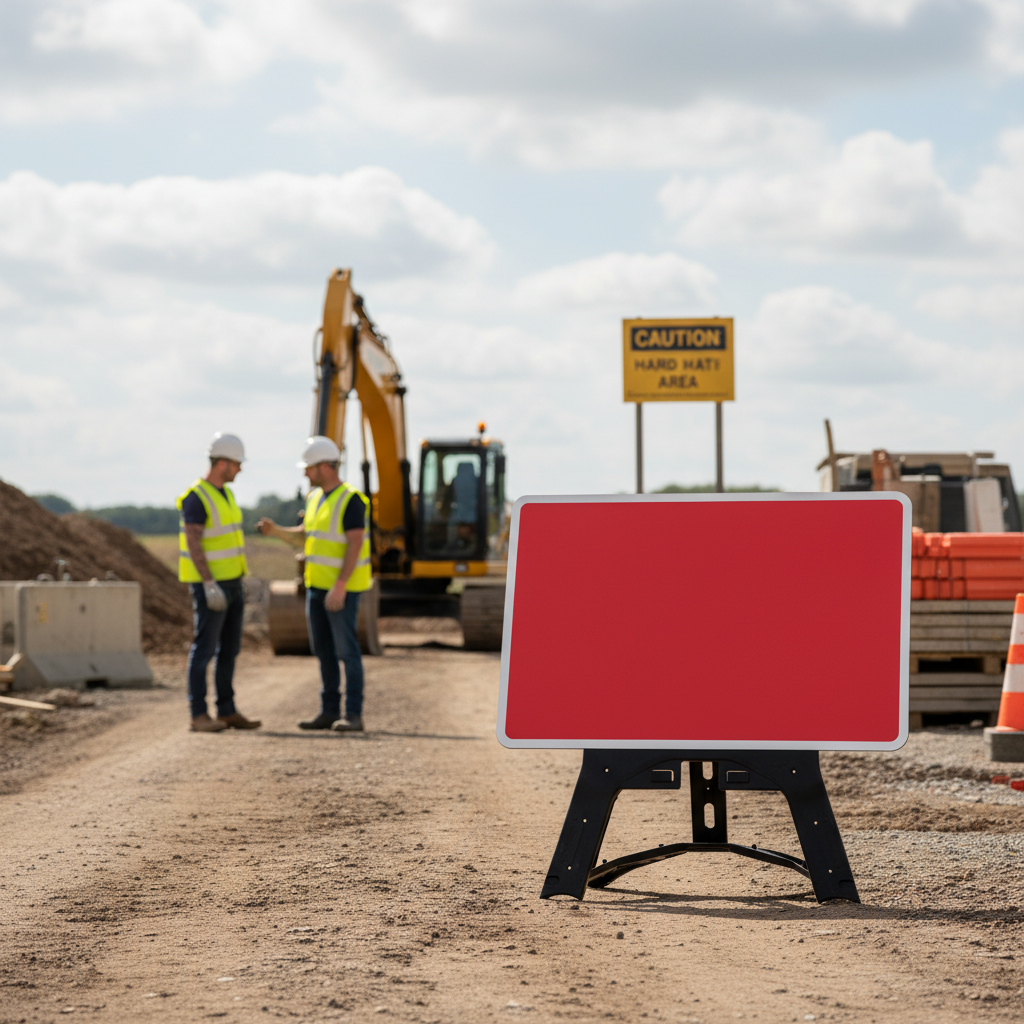 Professional Works Exit Sign 1050x750mm with RA1 Reflective Face and QuickFit Frame for Traffic Management