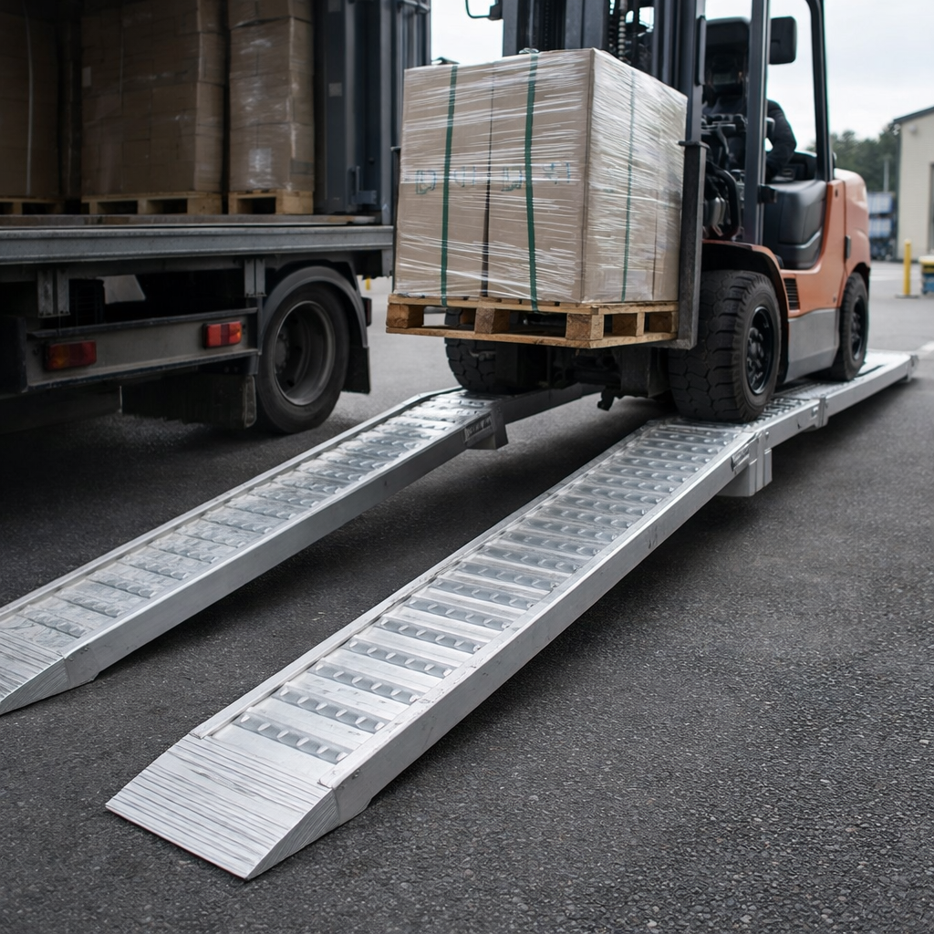 Aluminium Loading Ramps – 2500x520mm – Heavy Duty – Industrial Use